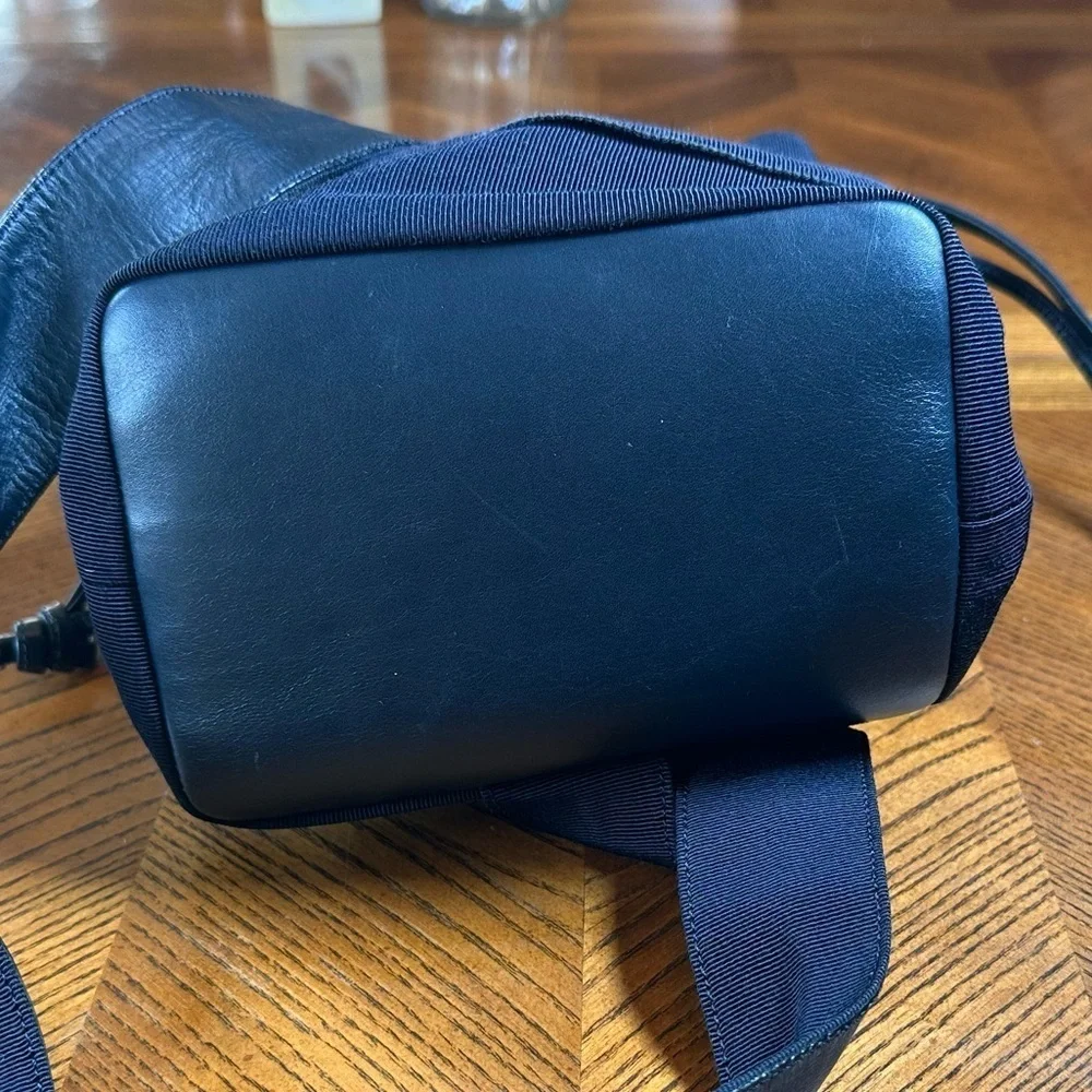 Salvatore Ferragamo Bucket Sling Bag Navy Blue
